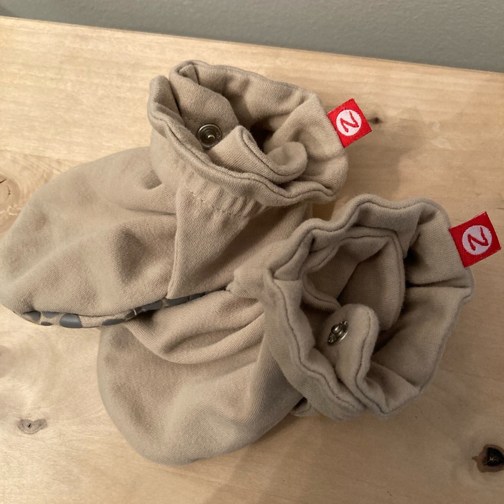 Zutano brand baby booties with grip